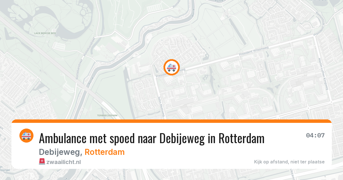 Ambulance met spoed naar Debijeweg in Rotterdam — 28 mei 2026