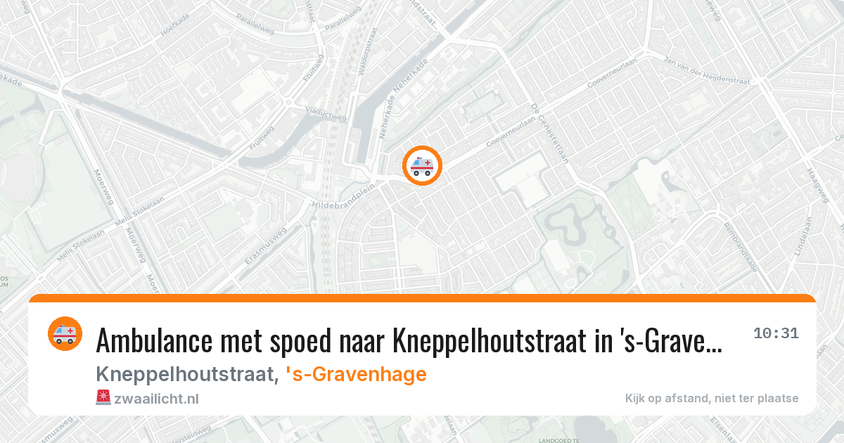 Ambulance met spoed naar Kneppelhoutstraat in 's-Gravenhage — 16 mei 2026
