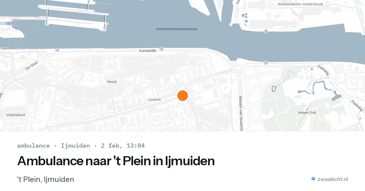 Ambulance naar 't Plein in Ijmuiden — 2 feb 2026