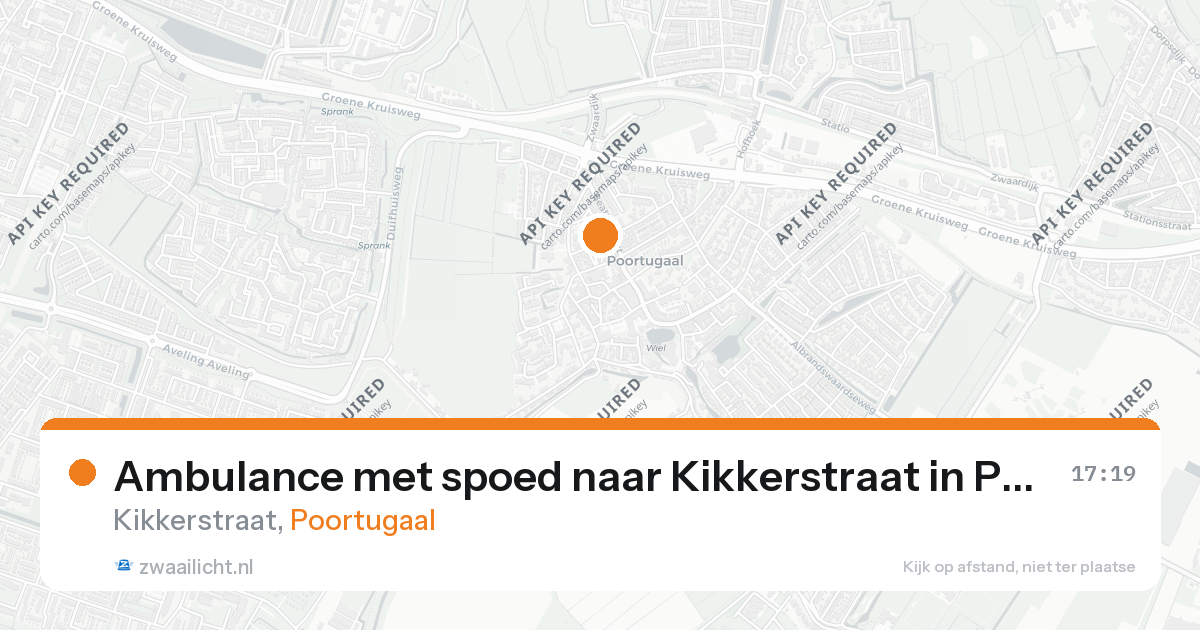 Ambulance met spoed naar Kikkerstraat in Poortugaal — 26 aug 2026