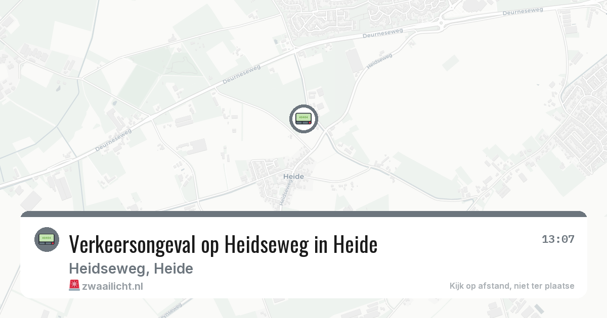 Verkeersongeval op Heidseweg in Heide — 6 jul 2026