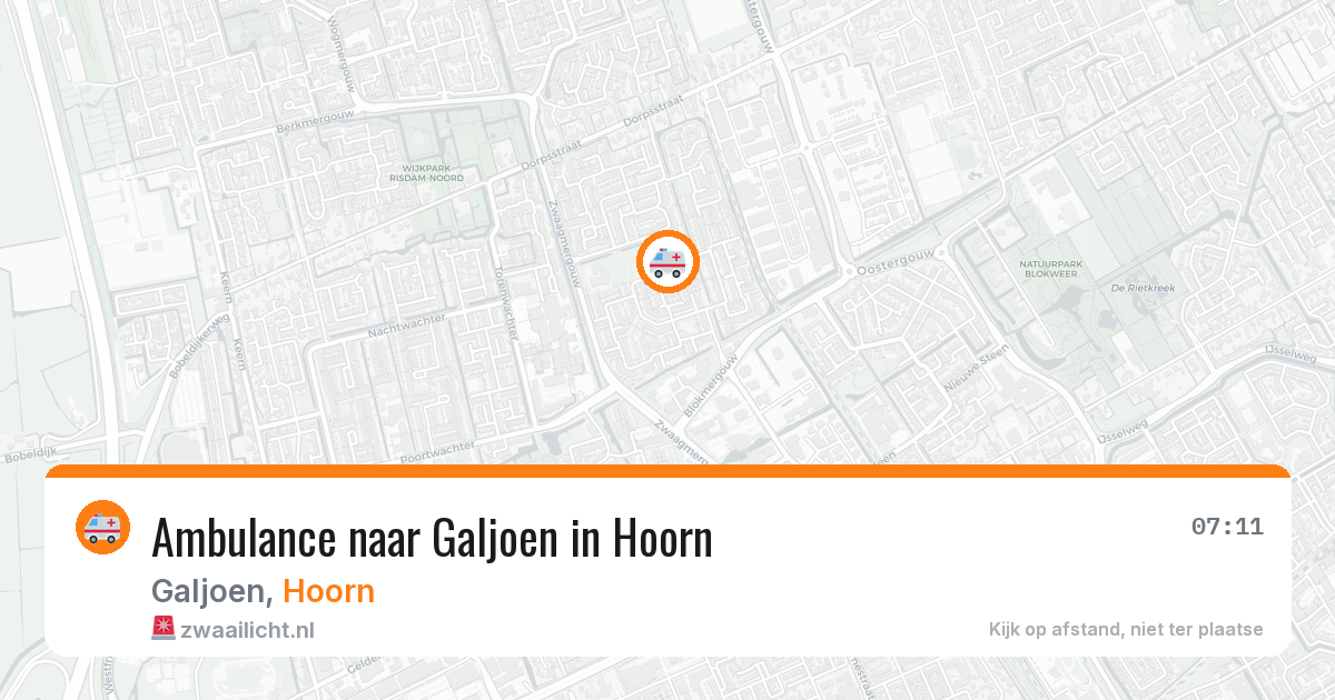 Ambulance naar Galjoen in Hoorn — 29 jun 2026