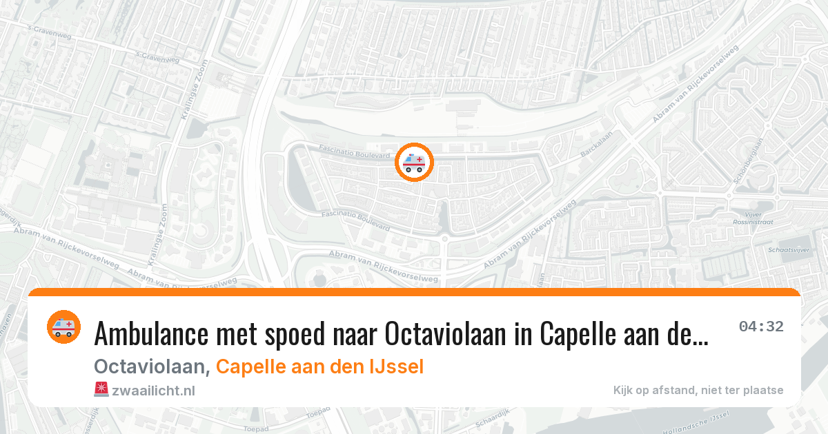 Ambulance met spoed naar Octaviolaan in Capelle aan den IJssel — 12 aug 2026