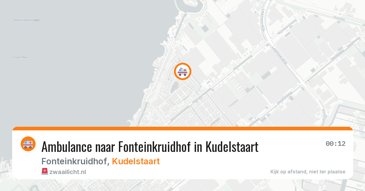 Ambulance naar Fonteinkruidhof in Kudelstaart — 27 mrt 2026