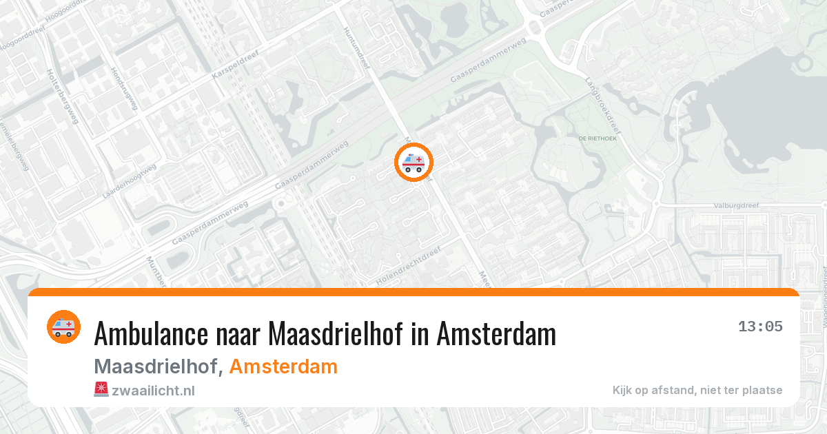 Ambulance naar Maasdrielhof in Amsterdam — 27 jun 2026