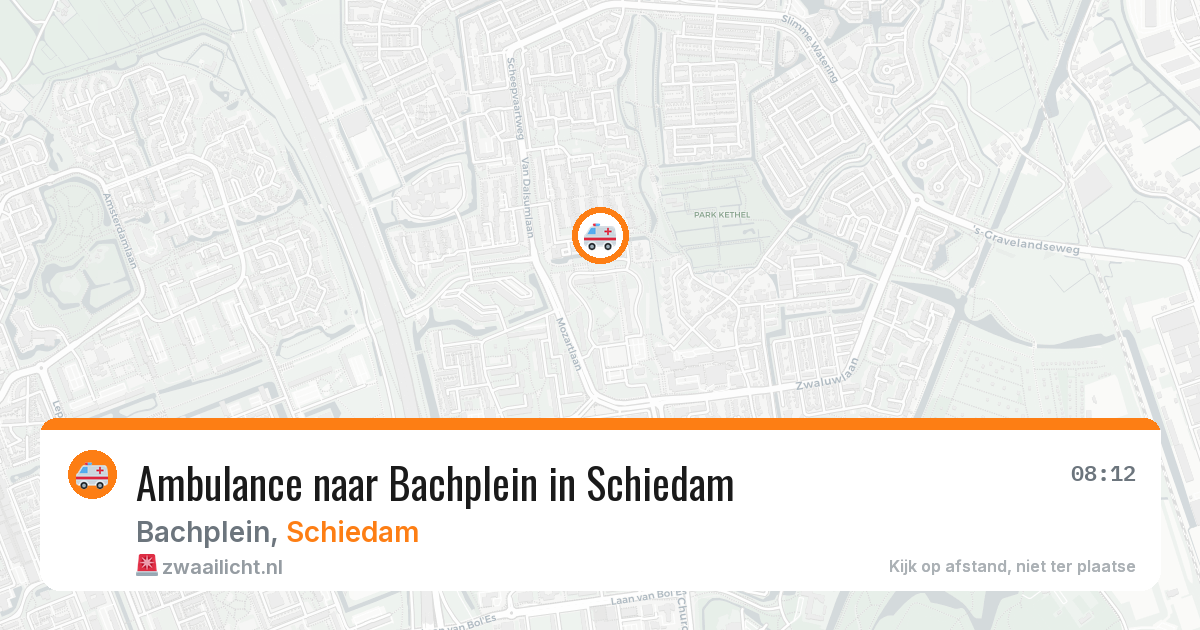 Ambulance naar Bachplein in Schiedam — 15 mrt 2026