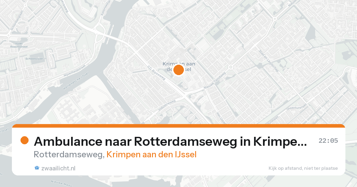 Ambulance naar Rotterdamseweg in Krimpen aan den IJssel — 11 jul 2026