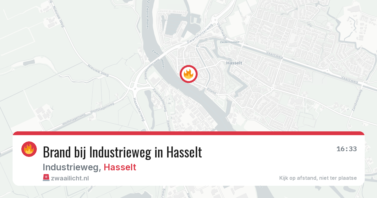 Brand bij Industrieweg in Hasselt — 26 mrt 2026