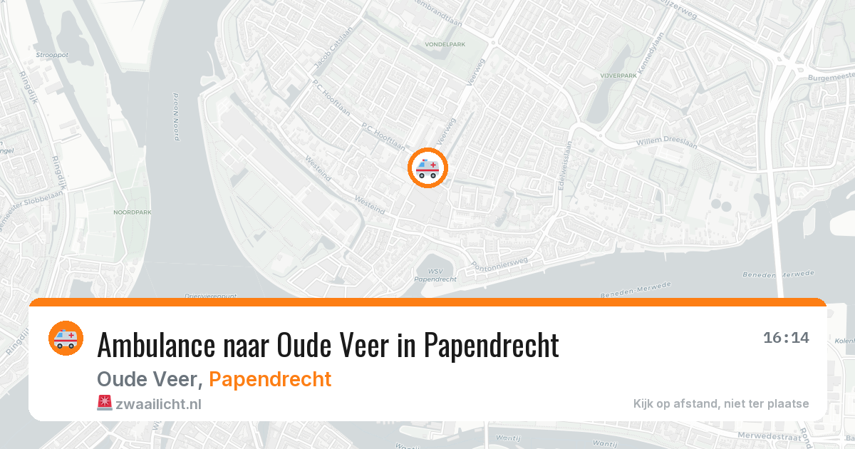 Ambulance naar Oude Veer in Papendrecht — 23 mei 2026