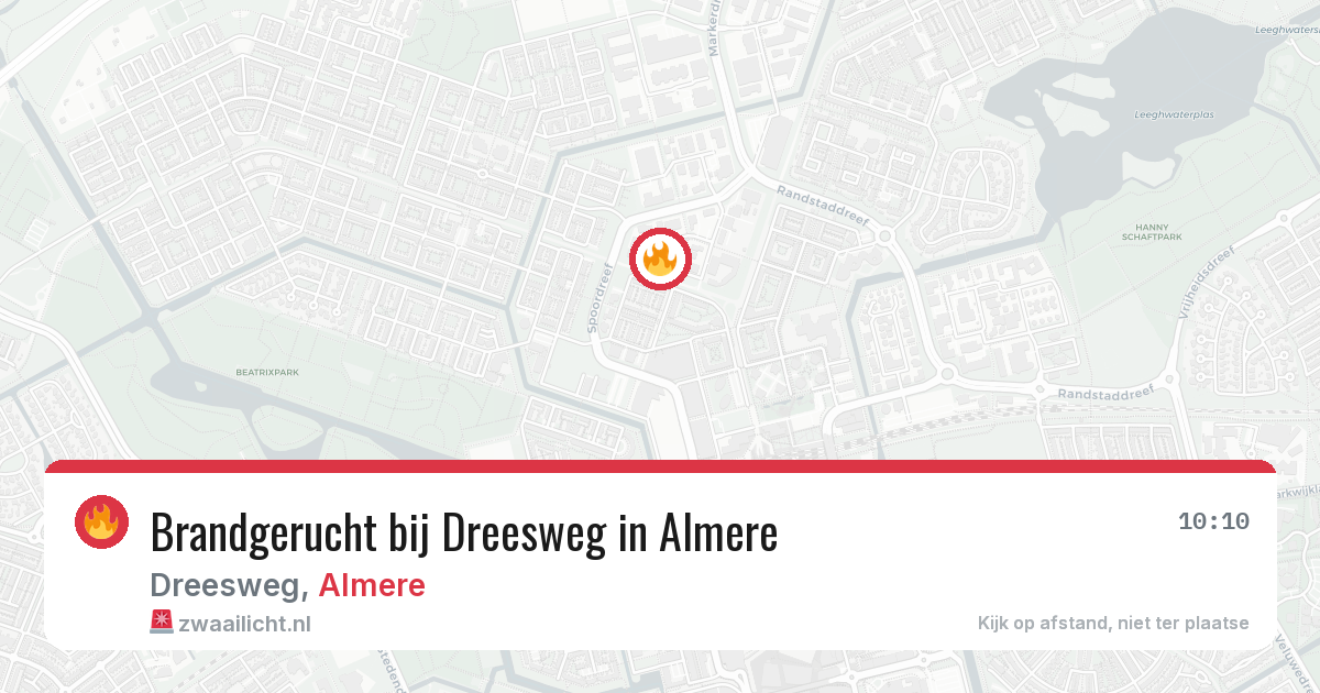 Brandgerucht bij Dreesweg in Almere — 3 jun 2026