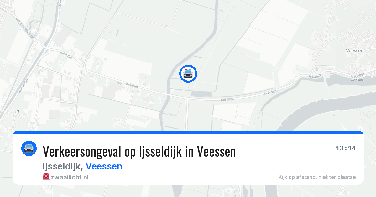 Verkeersongeval op Ijsseldijk in Veessen — 23 mei 2026