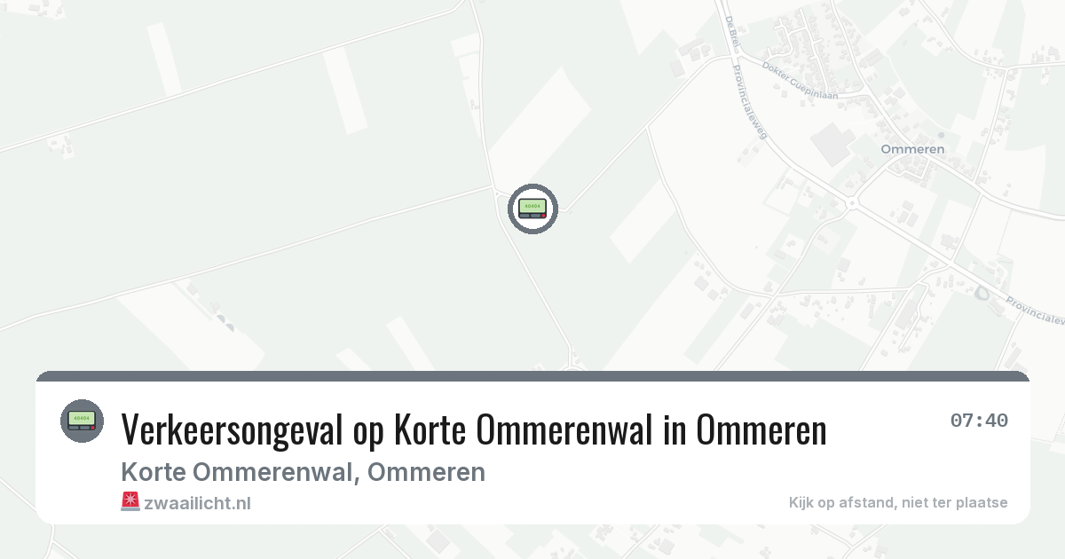 Verkeersongeval op Korte Ommerenwal in Ommeren — 7 jul 2026
