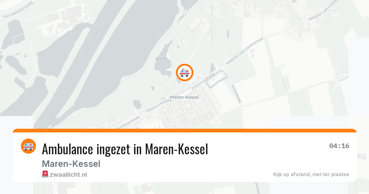 Ambulance ingezet in Maren-Kessel — 9 feb 2026