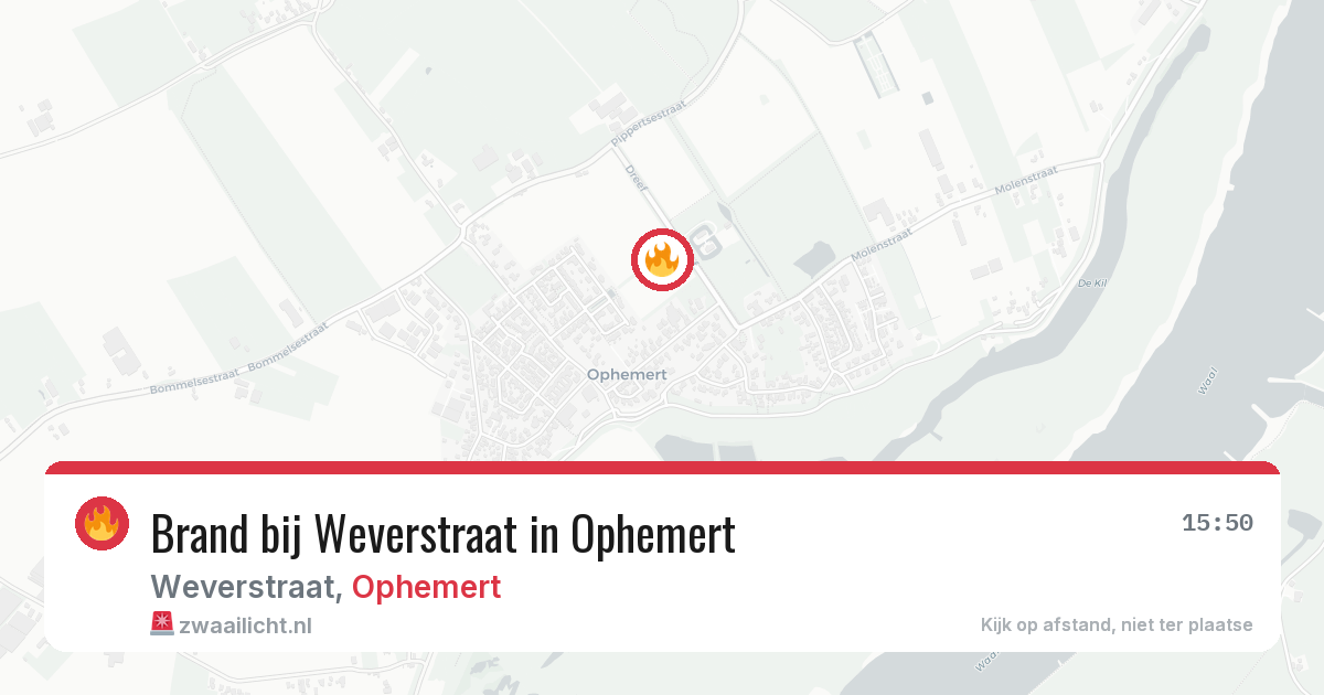 Brand bij Weverstraat in Ophemert — 29 jun 2026