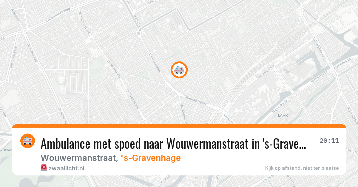 Ambulance met spoed naar Wouwermanstraat in 's-Gravenhage — 14 apr 2026