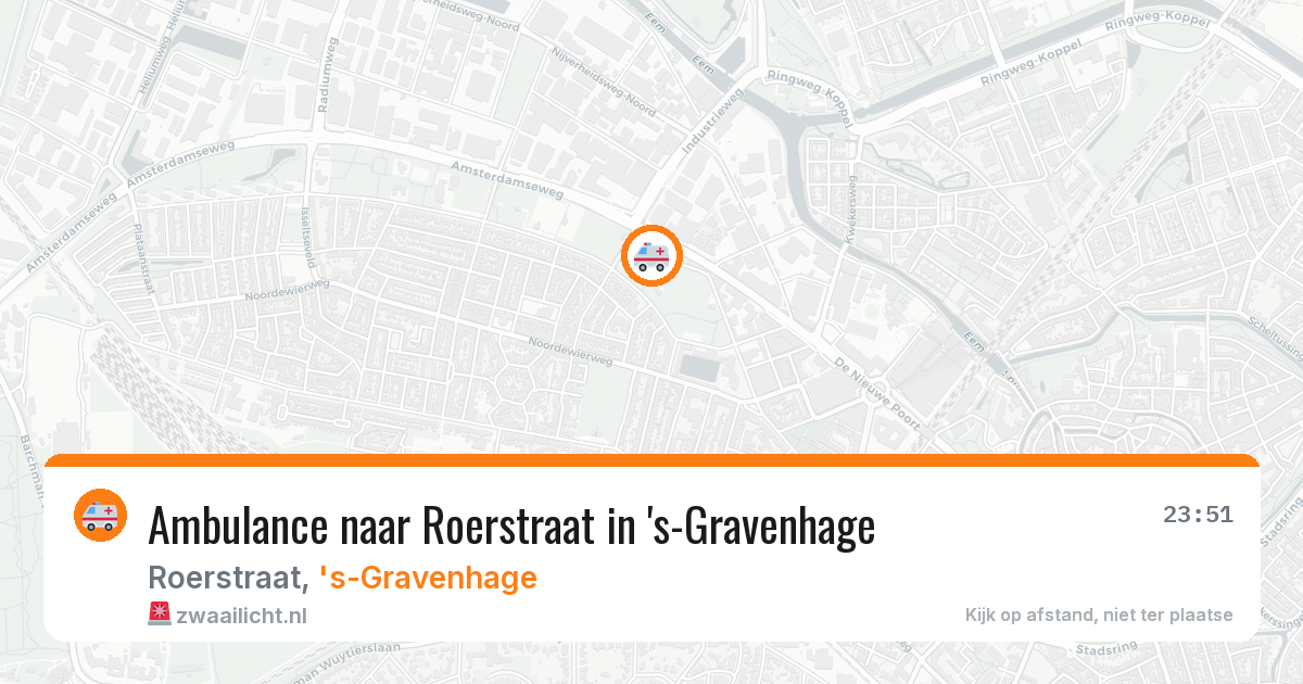 Ambulance naar Roerstraat in 's-Gravenhage — 8 feb 2026