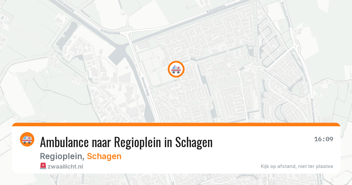 Ambulance naar Regioplein in Schagen — 14 aug 2026