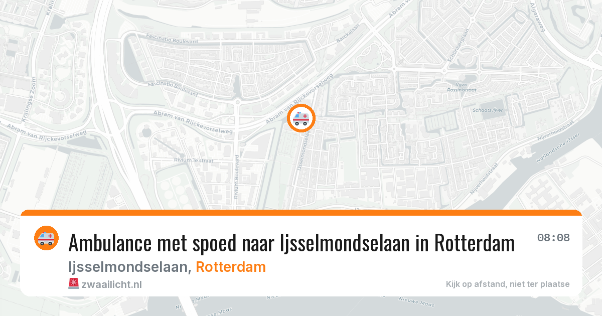 Ambulance met spoed naar Ijsselmondselaan in Rotterdam — 14 aug 2026