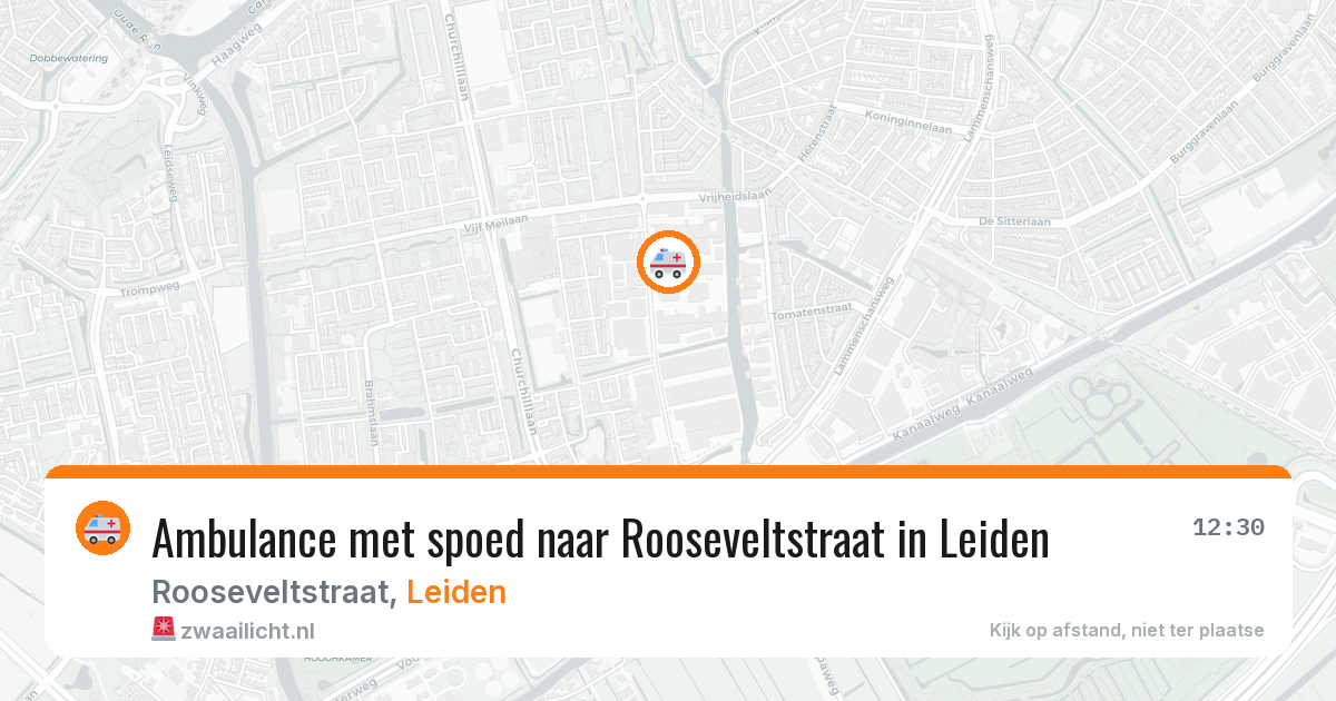 Ambulance met spoed naar Rooseveltstraat in Leiden — 12 feb 2026