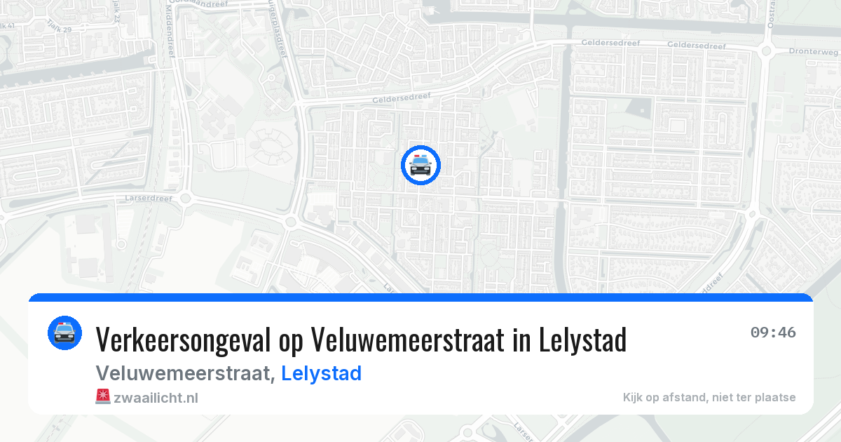 Verkeersongeval op Veluwemeerstraat in Lelystad — 1 apr 2026