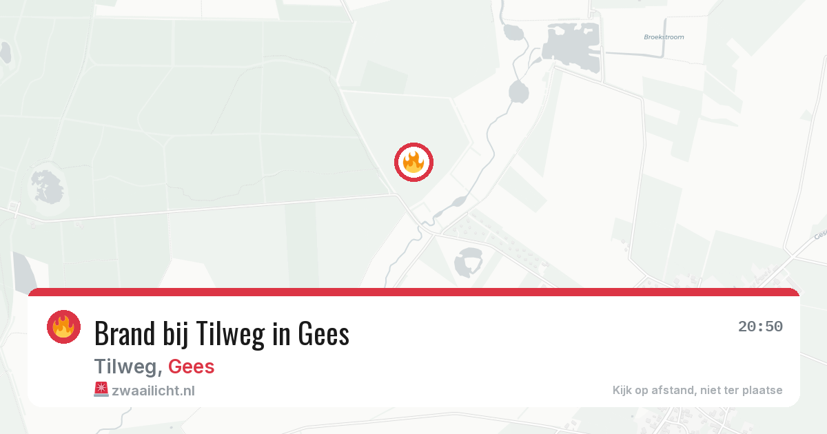 Brand bij Tilweg in Gees — 26 jun 2026