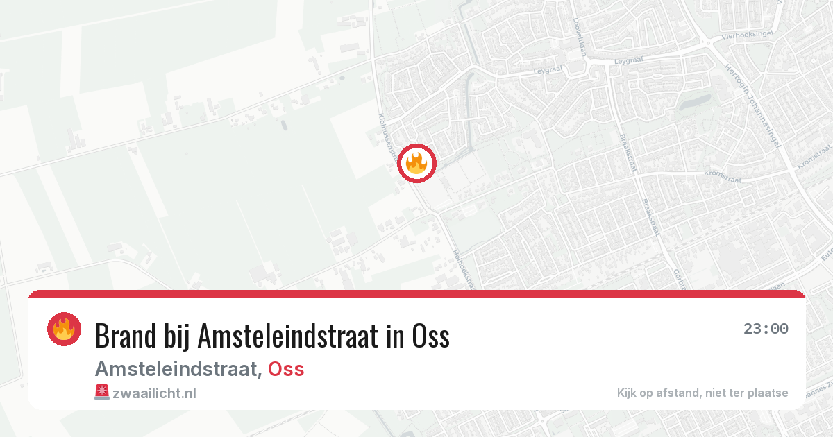Brand bij Amsteleindstraat in Oss — 27 jun 2026
