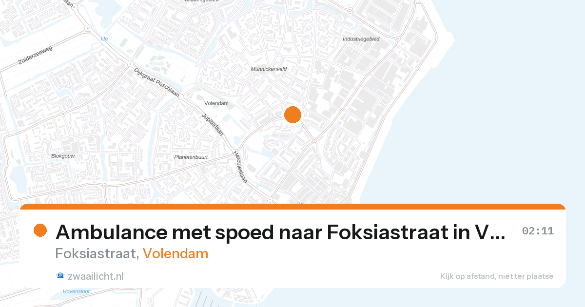 Ambulance met spoed naar Foksiastraat in Volendam — 1 feb 2026