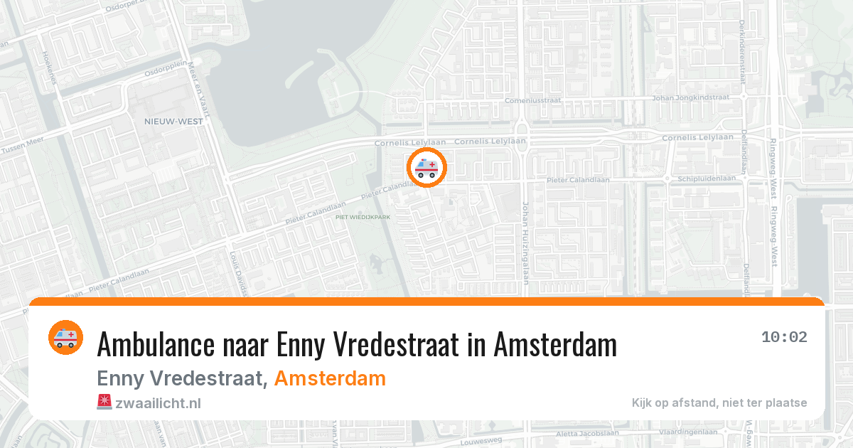 Ambulance naar Enny Vredestraat in Amsterdam — 13 jul 2026
