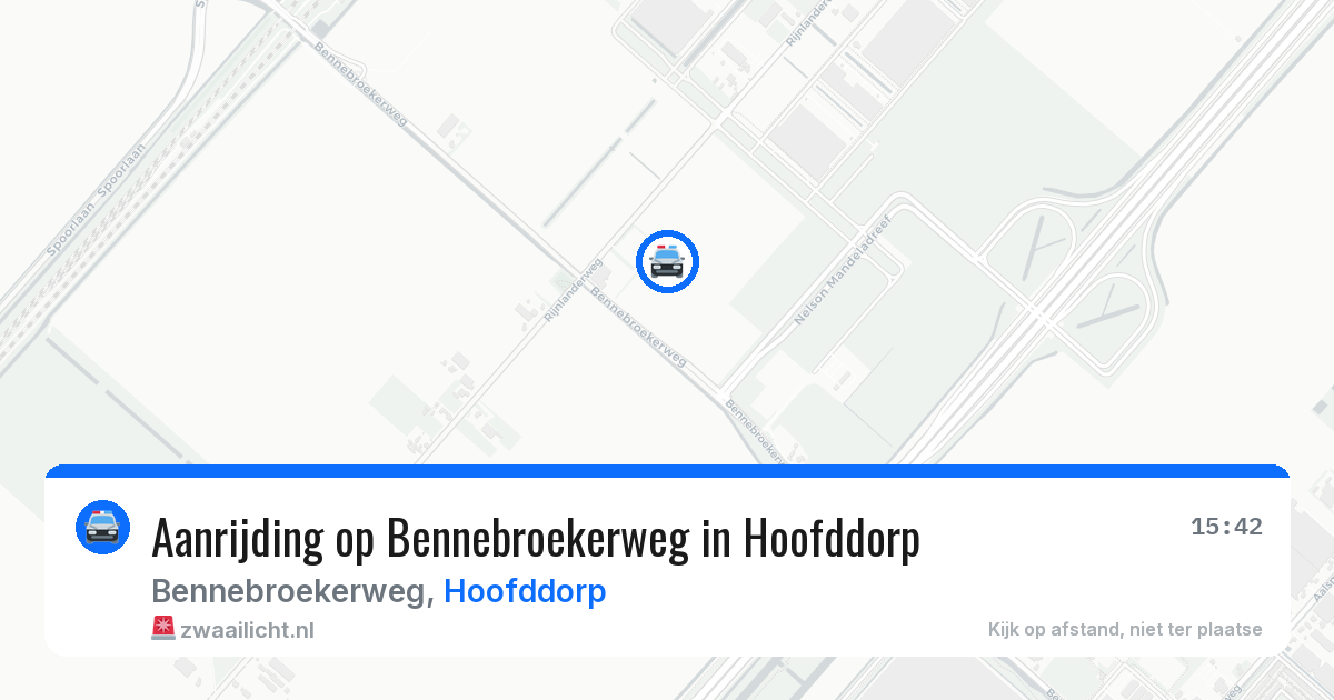 Aanrijding op Bennebroekerweg in Hoofddorp — 10 jul 2026