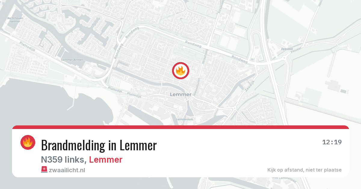 Brandmelding in Lemmer — 27 mei 2026