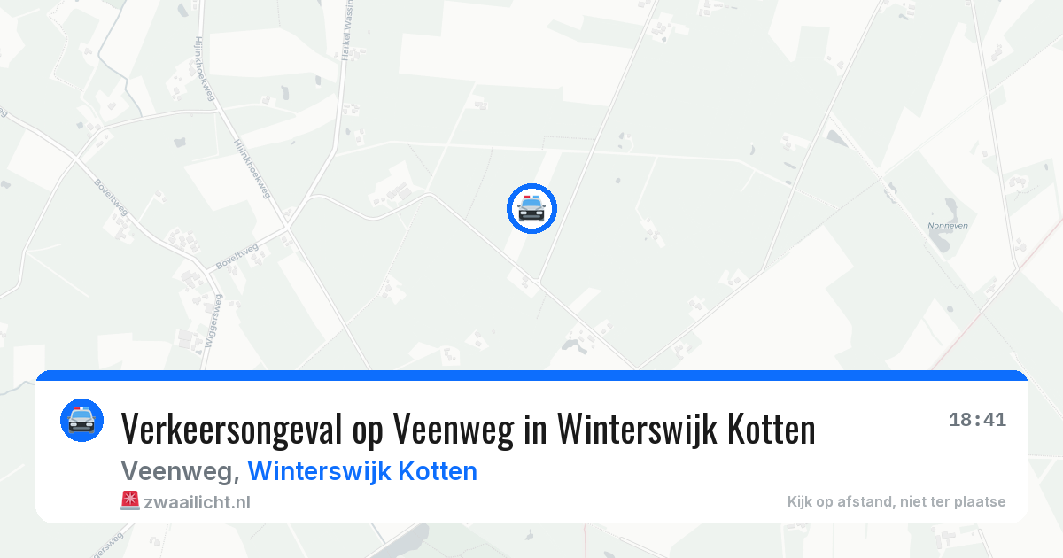 Verkeersongeval op Veenweg in Winterswijk Kotten — 27 jun 2026