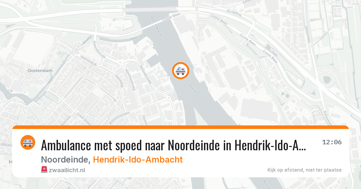 Ambulance met spoed naar Noordeinde in Hendrik-Ido-Ambacht — 22 mei 2026