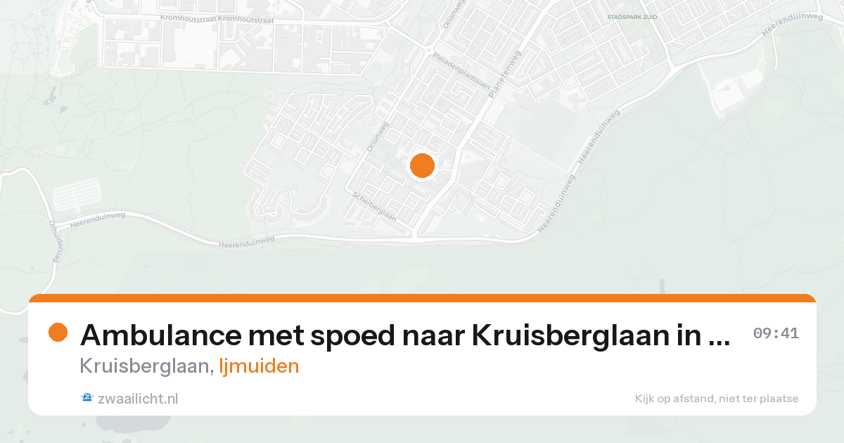 Ambulance met spoed naar Kruisberglaan in Ijmuiden — 21 aug 2026