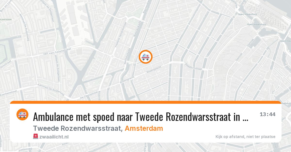 Ambulance met spoed naar Tweede Rozendwarsstraat in Amsterdam — 10 apr 2026