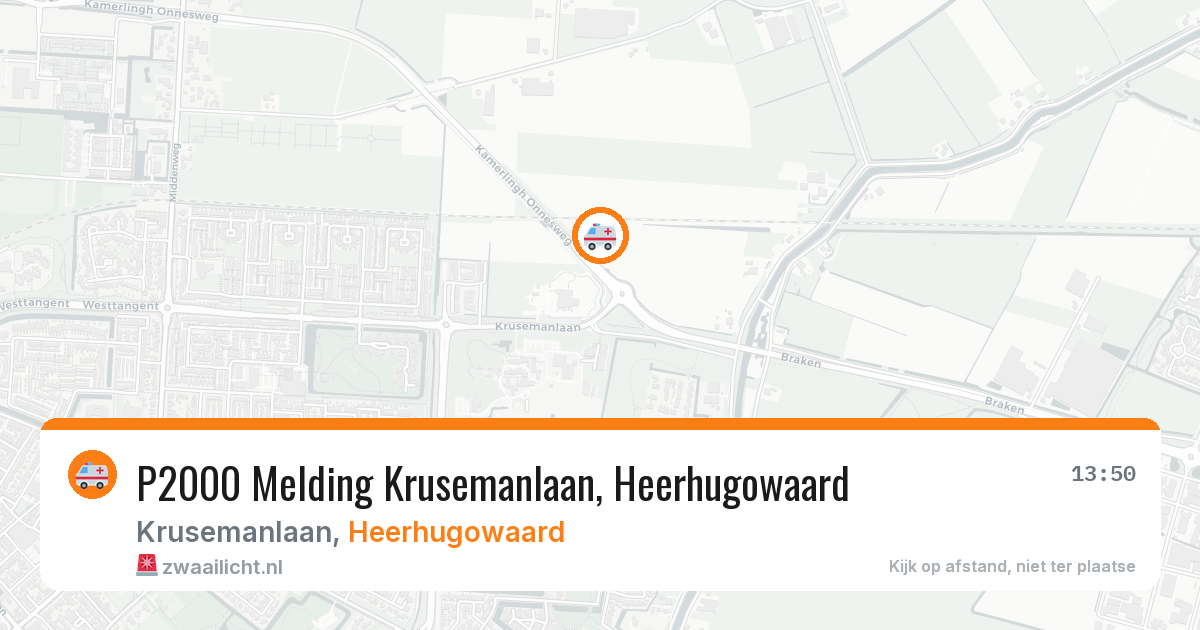 P2000 Melding Krusemanlaan, Heerhugowaard — 25 jun 2026