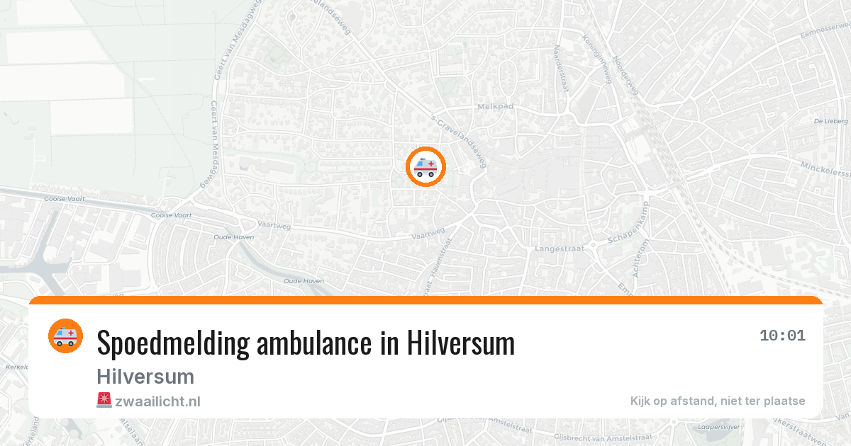 Spoedmelding ambulance in Hilversum — 13 aug 2026