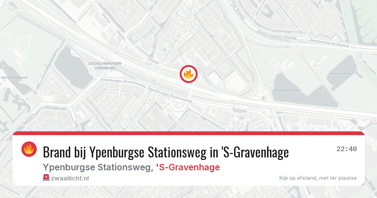 Brand bij Ypenburgse Stationsweg in 'S-Gravenhage — 19 jun 2026