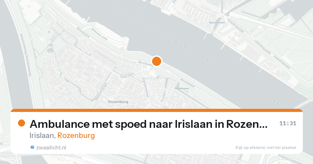 Ambulance met spoed naar Irislaan in Rozenburg — 20 aug 2026