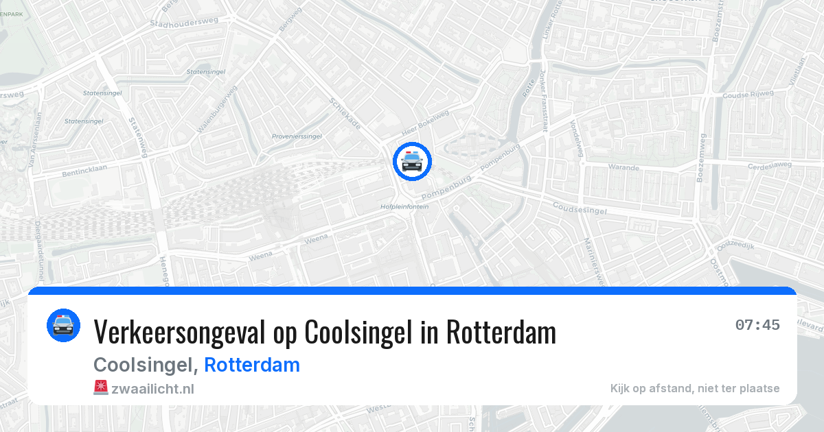 Verkeersongeval op Coolsingel in Rotterdam — 19 mei 2026