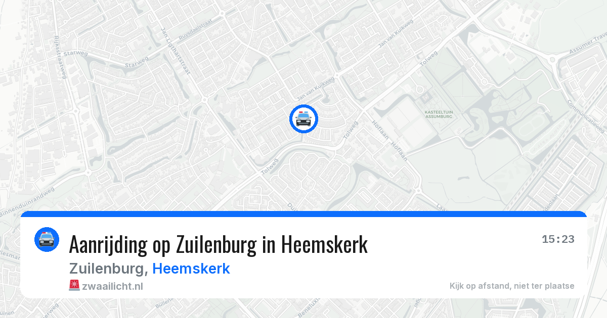 Aanrijding op Zuilenburg in Heemskerk — 26 jun 2026