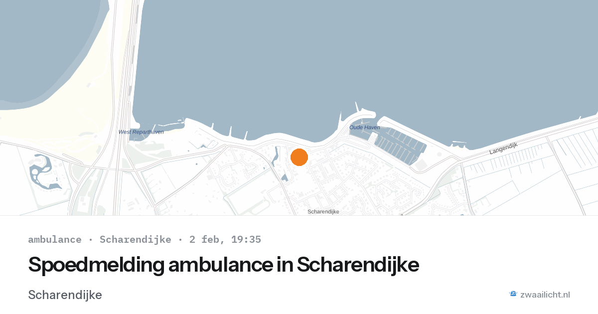 Spoedmelding ambulance in Scharendijke — 2 feb 2026