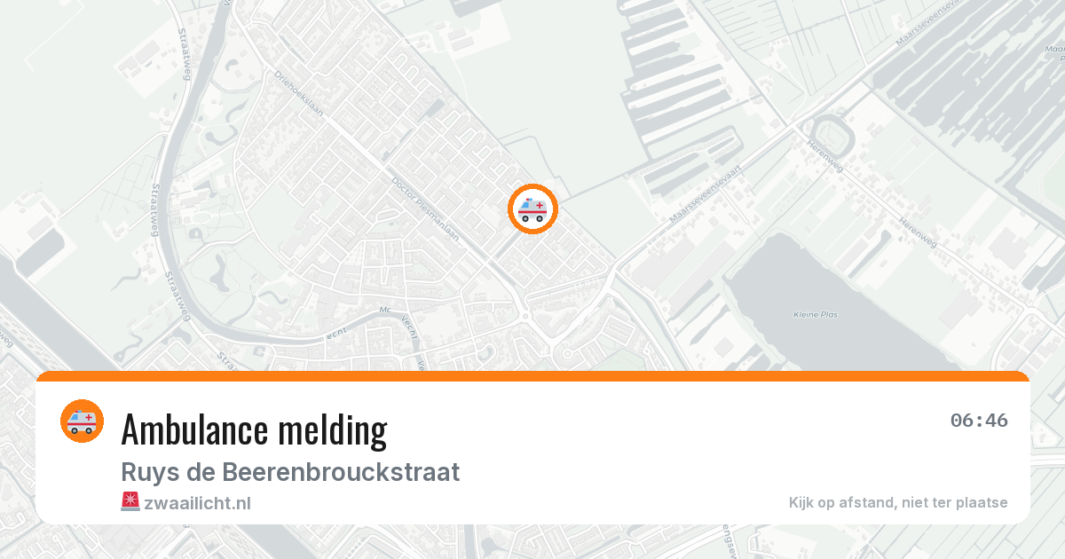 Ambulance melding — 6 jul 2026