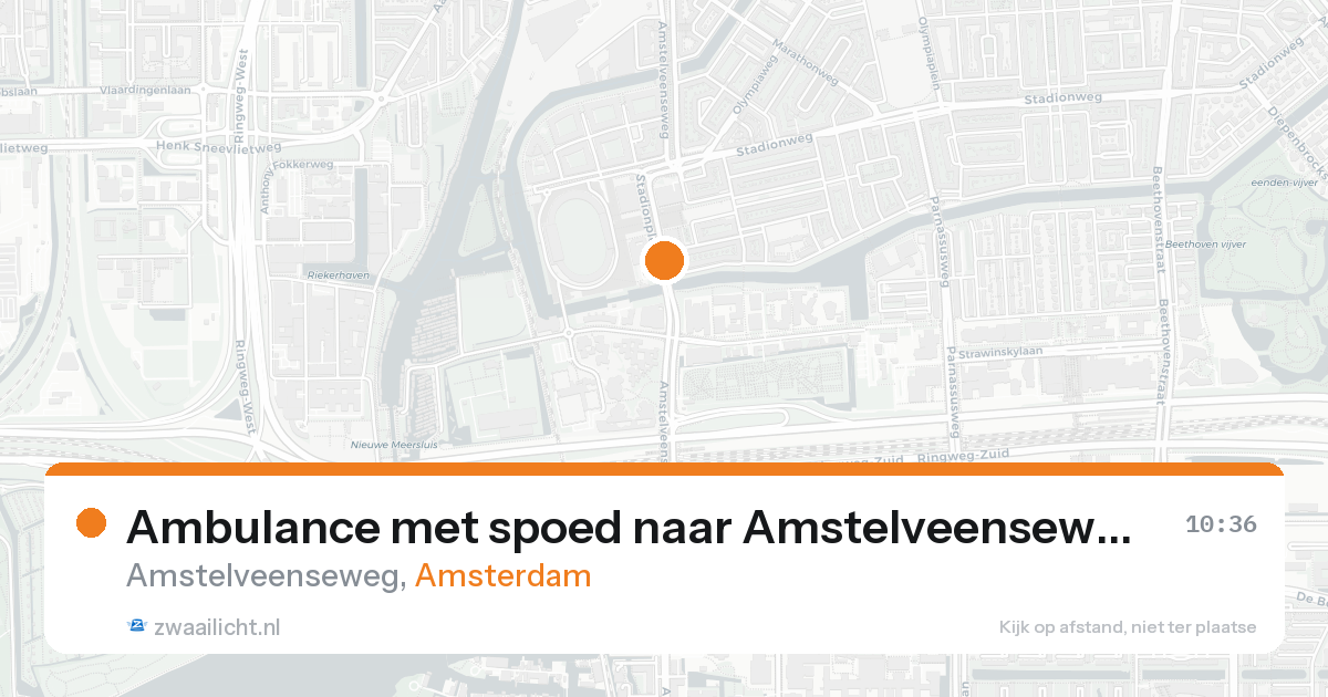 Ambulance met spoed naar Amstelveenseweg in Amsterdam — 25 aug 2026