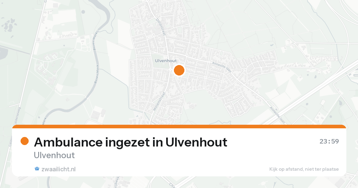 Ambulance ingezet in Ulvenhout — 16 aug 2026