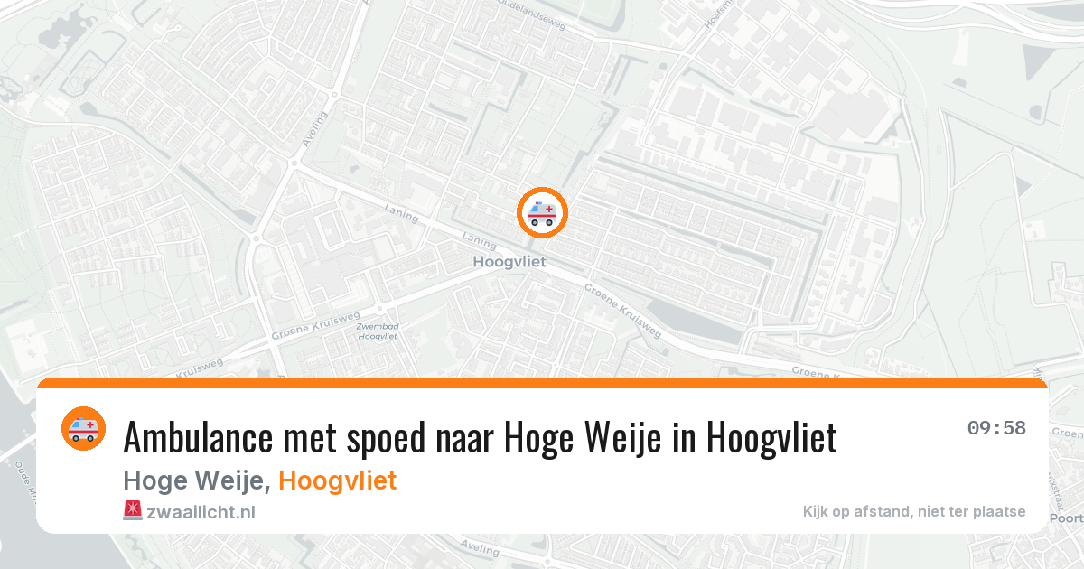 Ambulance met spoed naar Hoge Weije in Hoogvliet — 1 apr 2026