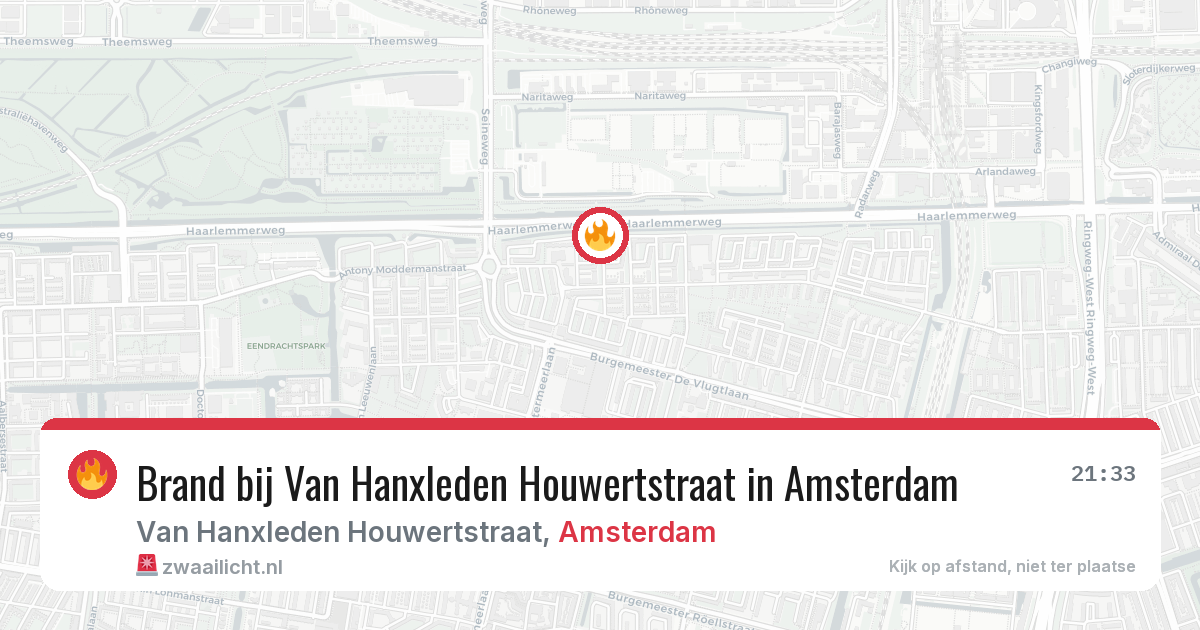 Brand bij Van Hanxleden Houwertstraat in Amsterdam — 10 mei 2026