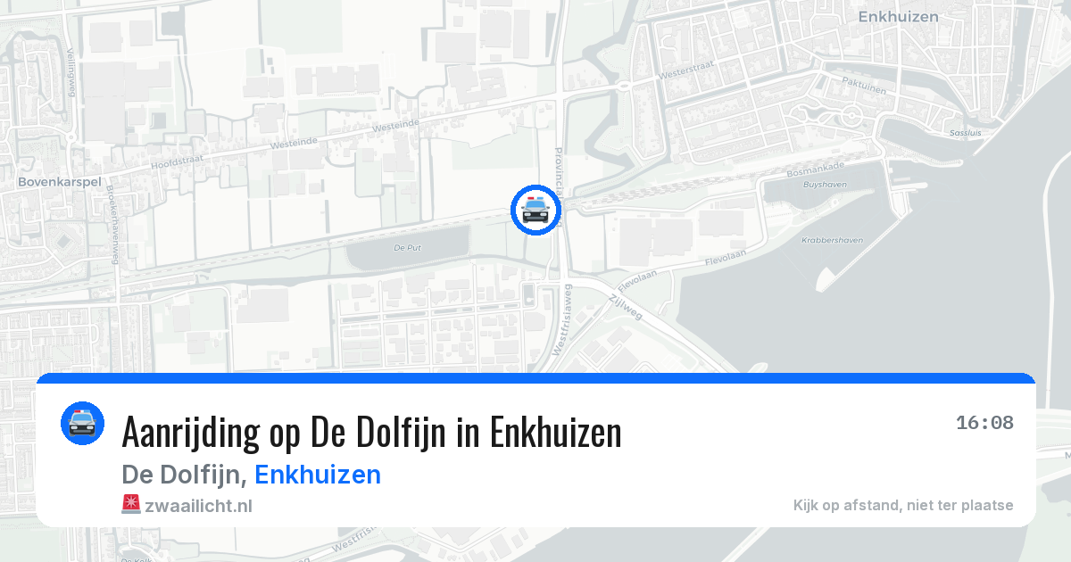 Aanrijding op De Dolfijn in Enkhuizen — 20 mrt 2026