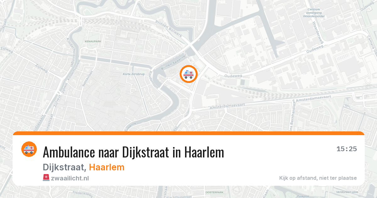 Ambulance naar Dijkstraat in Haarlem — 23 jul 2026