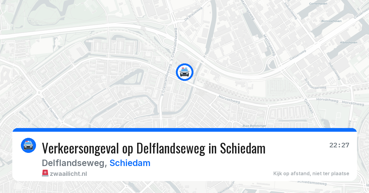 Verkeersongeval op Delflandseweg in Schiedam — 15 mrt 2026