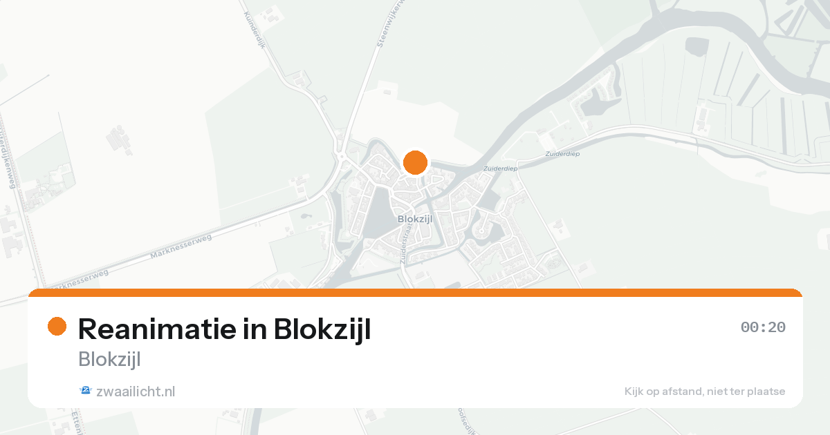 Reanimatie in Blokzijl — 9 aug 2026